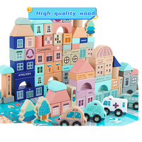 Juego de Bloques de Construcción de Madera Inteligente, Escala 1:8, Modelo DIY, Juguete Educativo para Niños