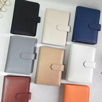 Carnet de budget coloré multifonctionnel pour le défi d'épargne, en cuir, format Macaron A5 A6, avec reliure à anneaux 6 trous