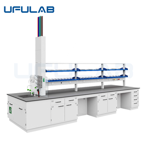 Vente chaude Bancs de travail de laboratoire en acier laminé à froid de conception industrielle avec système <span class=keywords><strong>d</strong></span>'évacuation pour l'école, l'entrepôt <span class=keywords><strong>dentaire</strong></span> - Product Image 2