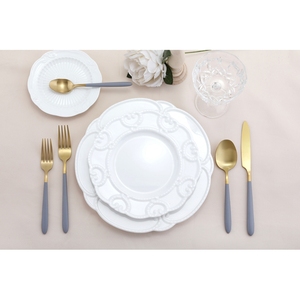 Ensemble de couverts de luxe en or mat Luckygoods pour mariage, cuillères, fourchettes et couteaux, ensemble de couverts en acier inoxydable pour restaurant, hôtel - Product Image 2