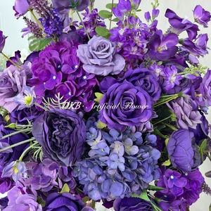 ลูกบอลดอกไม้ประดิษฐ์ประดับโต๊ะทำจากผ้าไหมสีม่วงประดับโต๊ะสำหรับงานแต่งงานออกแบบได้ตามต้องการ - Product Image 6