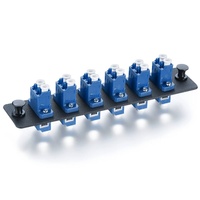 12 serat LC Multimode 50/125 OM3/4 Panel adaptor serat optik LGX