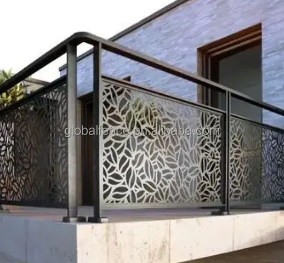 Reilbu aluminum deck railing aluminum pattern plate balcony fence