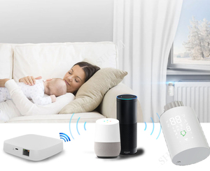 HY368 Actuador de Radiador Inteligente Tuya Zigbee 3.0 WiFi TRV, Control por <span class=keywords><strong>Google</strong></span> Alexa, Diseño Moderno, Uso en Hoteles, Piezas para Calefacción por Suelo Radiante - Product Image 4