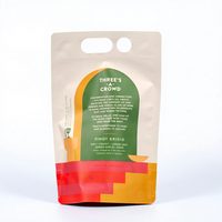 Sacs souples personnalisés à double fond en plastique et feuille d'aluminium, 1L, 2L, 3L, 5L, étanches, de qualité alimentaire, pour boissons, eau minérale, bière
