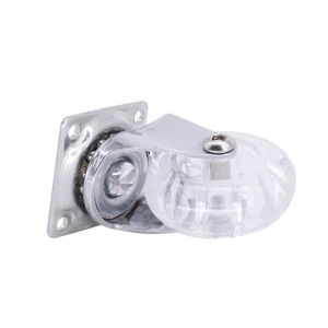 Roue mobile de meubles transparente de 50mm de meubles en PU avec roulettes à plaque pivotante à 360 degrés pour roues de chaise - Product Image 5
