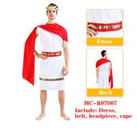 Costume égyptien pour femmes adultes, déguisement de reine grecque, costumes de fête, robe blanche sexy avec cape rouge, costumes de jeu de rôle
