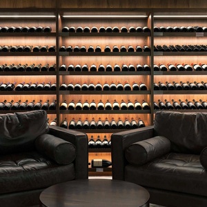 Bodega Personalizada de Madera de <span class=keywords><strong>Nogal</strong></span> Negro Americano ROYAL METAL, Ecológica, Duradera, de Gran Escala, para Exhibición y Almacenamiento de Vinos en <span class=keywords><strong>el</strong></span> Hogar o Bar - Product Image 3