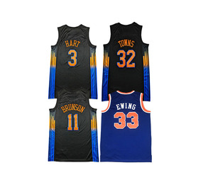 Nouveaux maillots de basket-ball cousus <span class=keywords><strong>pas</strong></span> chers 2026 – 11 Brunson, 32 Towns, 3 Hart, 33 Ewing - Product Image 3