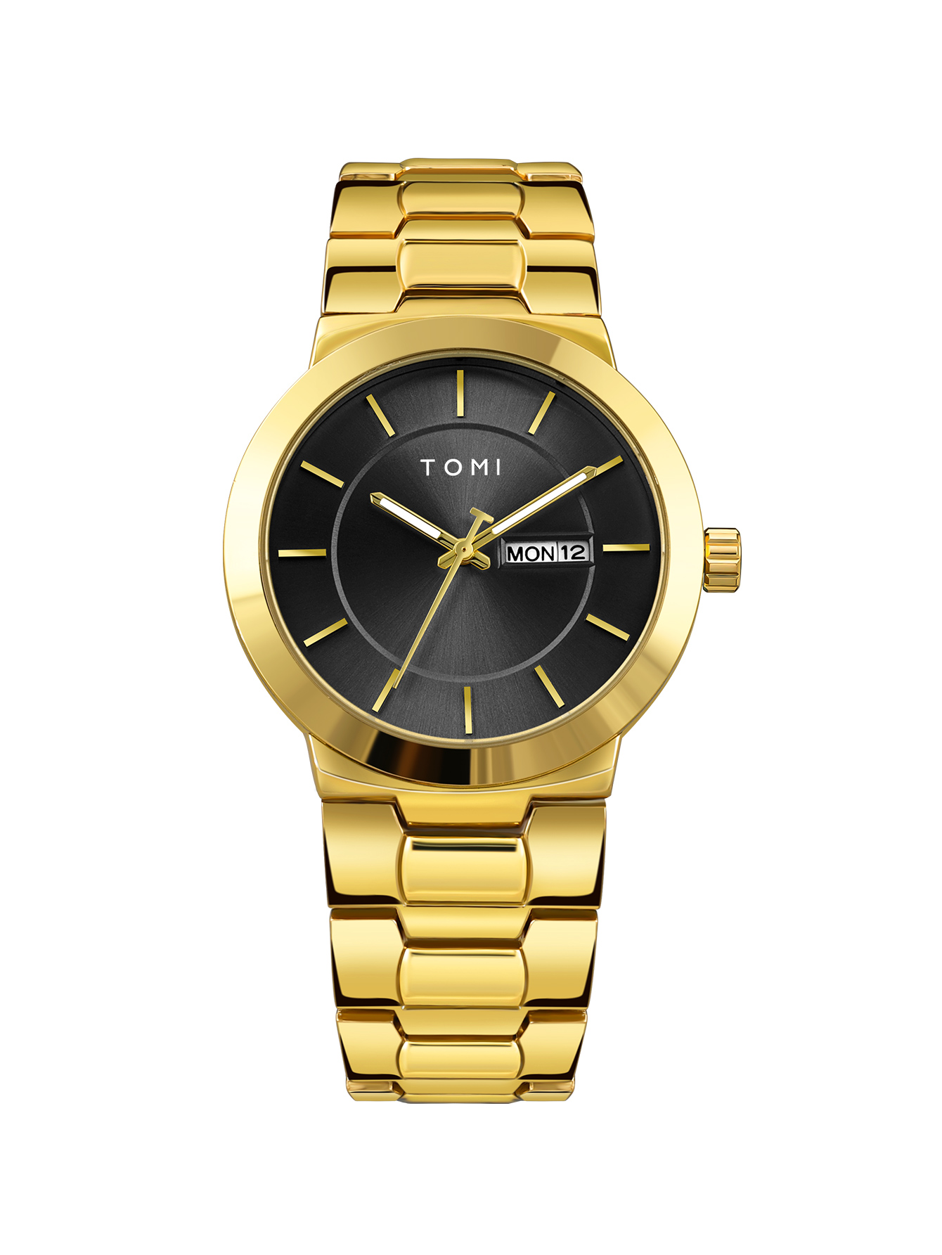 TOMI Luxury Men's Business Watch - Double Calendar Quartz