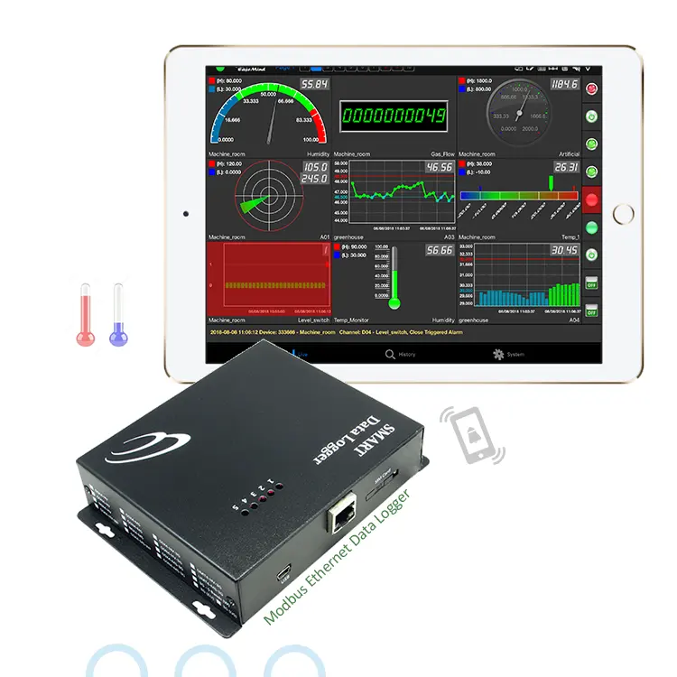 Controllo industriale Data Logger acqua liquida calore temperatura misurazione dell'energia uscita relè misuratore di portata di calore ad ultrasuoni