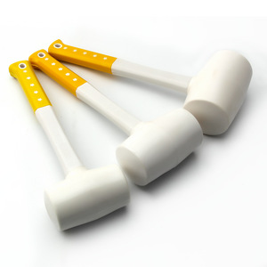 Plastic Handle Rubber <b>Hammer</b> Round Face Diy Construction Tool Small Medium Large Size - Product Image 1