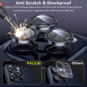 อุปกรณ์ป้องกันเลนส์กล้องกระจก AR พร้อมกรอบบอกตำแหน่งสำหรับ <span class=keywords><strong>iPhone</strong></span> 17 16 15 <span class=keywords><strong>14</strong></span> Pro Max PLUS - Product Image 3