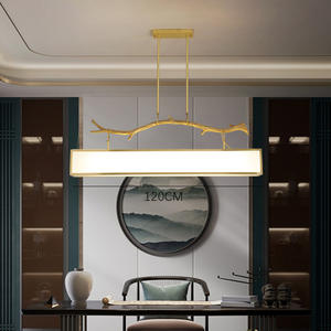 Lámpara de Techo Moderna de Estilo Chino, Totalmente en Cobre, para Comedor, Sala de Estar, Lámpara Colgante de Inspiración Zen para Estudio - Product Image 3