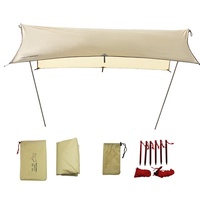 Bâche de camping imperméable en polyester 210T quatre saisons en gros, en stock, avec imperméabilité 3000 mm et structure à une chambre