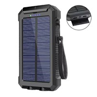Batterie externe portable 20000 mAh à affichage LED, lampe torche et chargeur solaire pour station d'alimentation extérieure – Meilleures ventes