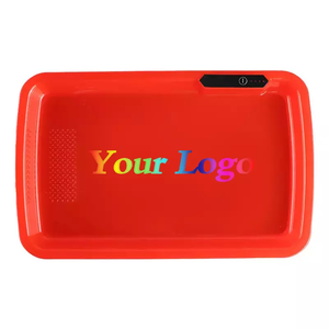 2022 all'ingrosso Low Moq Smoking Led Rolling Tray Light <span class=keywords><strong>Up</strong></span> vassoi Led personalizzati Glitter colorati con bilancia digitale - Product Image 1