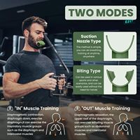 Entraîneurs de respiration portables réglables en ABS et en silicone faciles à nettoyer pour le fitness et les sports quotidiens Vert-emballé dans un sac