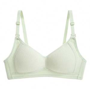 Sous-vêtements pour femmes, soutien-gorge sexy push-up en satin de soie découpé au laser, sans couture, rembourré pour petites poitrines, pour adolescentes mignonnes - Product Image 1