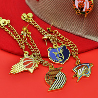 Pin Logam Berkualitas Terbaik dari Produsen, Pin Dekoratif Topi Basket, Pin Logo Klub Tim Basket dengan Rantai