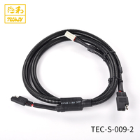 Connecteur à soufflet carré 2.0 en PVC avec conducteur en cuivre, 3 broches, 2 broches, prise SAE, insert de borne 6.3, boîtier blanc, DC 12V 7.5A Basse Tension