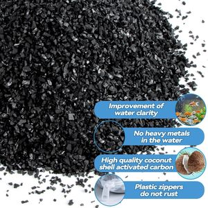 JUESHUI Granulés de charbon actif de haute qualité pour la filtration des piscines et des aquariums 3 sacs en nylon - Product Image 3