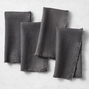 Wholesale 100% <b>Linen</b> Napkins Customizable Color Flax <b>Table</b> <b>Cloth</b> with Tassel Embroidery Handmade Hemstitch for Hotel & Wedding - Product Image 3