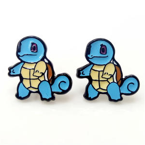 Boucles d'oreilles mignonnes personnalisées en fil d'émail souple clous d'oreilles en métal à la mode vente en gros - Product Image 4