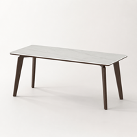 Ensemble de table et chaises de salle à manger moderne de luxe pour 10 personnes, plateau en bois, style minimaliste, table de salle à manger 120/140/160/180 cm, utilisation hôtelière