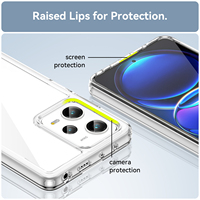 Coque de téléphone RUGGED SHIELD, design luxueux, transparente, en acrylique rigide et TPU souple, antichoc, avec anneau magnétique, pour Redmi Note