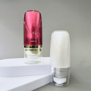 Kem chống nắng container 35ml bóp bơm kem chống nắng chai mỹ phẩm nhựa màu đỏ tùy chỉnh rỗng Kem chống nắng trắng - Product Image 5