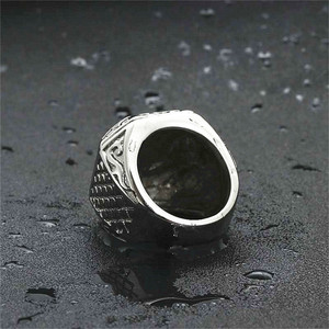 European American Style Men's Titanium Steel <b>Cross</b> <b>Ring</b> <b>Silver</b> Geometric Punk Jewelry Gift 26052 - Product Image 3