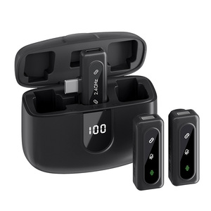 J50 Nhỏ Gọn Chuyên Nghiệp Không Dây Lavalier Microphone 2-Trong 1 Tiếng Ồn Hủy Bỏ Ghi Âm Sân Khấu Video Live Streaming iPhone - Product Image 1