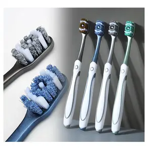 Cepillo de dientes con 3 cerdas especiales para la rigidez del cabello con cerdas suaves y medianamente duras para elegir