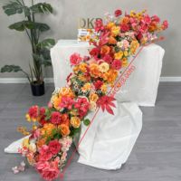 Décoration de mariage Fleur Coureur Luxe 244cm Grande Taille Orange rose Rose Longue Fleur Coureur