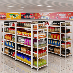 Supermercato vendita al dettaglio espositori scaffali in acciaio comodo legno scaffali per la scuola ufficio durevole metallico per minimarket - Product Image 6