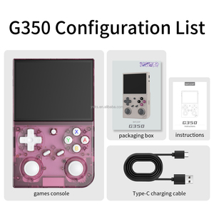 Console di gioco portatile G350 rosa grigio nero 64GB schermo 3.5 pollici Console per videogiochi retrò con scheda TF batteria 3200mAh - Product Image 6