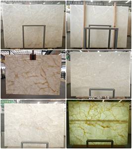 Losa Retroiluminada de Piedra Natural de Cristal Blanco Popular para Muebles de Lujo - Product Image 6