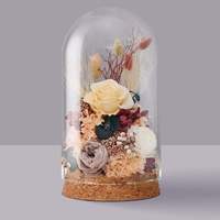 Campana de Cristal de Borosilicato Transparente, Color Personalizado, Decoración Navideña, Porta Joyas, Porta Velas