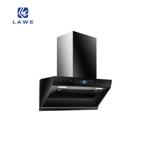 Black Cover Wall Mounted Cooker Hood with Stainless Steel Filter Low MOQ Good Quality Kitchen Hood For Household