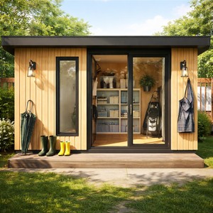Mini-abris de jardin extérieur en métal avec plancher, structure solide, montage simple, solution de rangement économique à vendre - Product Image 4