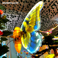 Momovalley Prix d'usine Faible MOQ Durable ABS 12V Multicolore Décoration de jardin pour festival Motif 3D dynamique Papillons Lumière de nuit LED