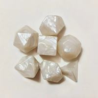Dés à jouer polyédriques en acrylique noir à logo personnalisé, à angle droit, D4, D6, D8, D10, D20, pour RPG, DND, Dnd, dés vierges pour jeux de société