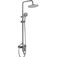 Luxe Pistolet Gris Système De Douche Mélangeur Salle De Bains Robinet Pluie Douches Tête Chambres Simple Salle De Bains Douche Ensemble