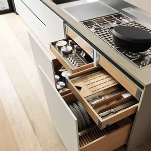 Armadio da <span class=keywords><strong>cucina</strong></span> Design nordico in melamina bianco a forma di L <span class=keywords><strong>mobili</strong></span> da <span class=keywords><strong>cucina</strong></span> per piccoli spazi - Product Image 5