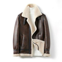 Veste en peau de mouton sur mesure pour hommes, fausse fourrure chaude en cuir PU, service OEM avec design de logo