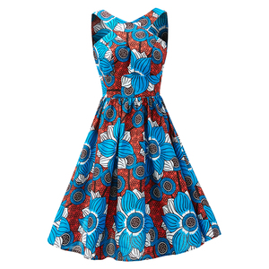 Robes africaines Kitenge DH081, robes pour femmes, grandes tailles, vêtements décontractés d'été <span class=keywords><strong>2021</strong></span>, robes courtes pour femmes, vente en gros de mode - Product Image 6