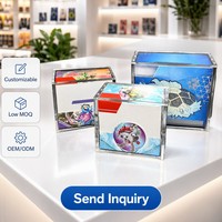 Boîtes de rangement personnalisées pour cartes à collectionner en gros avec présentoirs en acrylique, impression OEM ODM