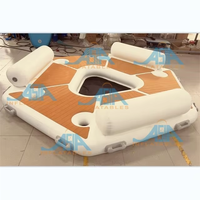 Plateforme flottante gonflable populaire pour loisirs aquatiques, radeau gonflable, ponton flottant pour lac