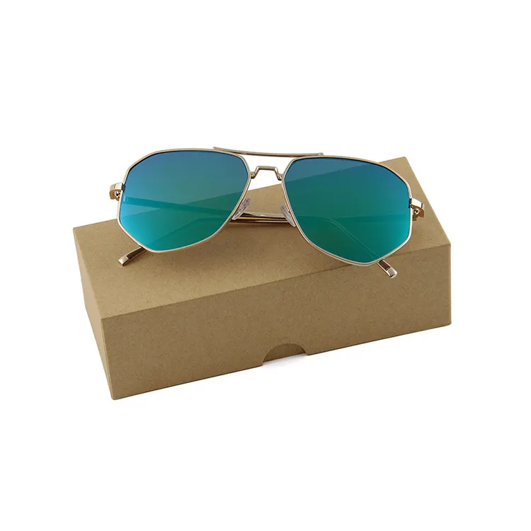 Trend Kraft Paper Glasses Case Custom Logo Eyeglasses Storage Box Wholesale Hard Sunglasses Cardboard Case